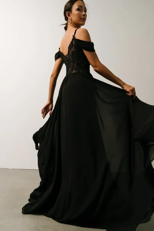 Bianca Lace Maxi Dress | Black