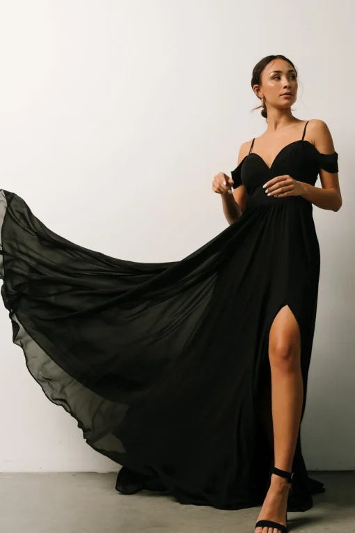 Bianca Lace Maxi Dress | Black