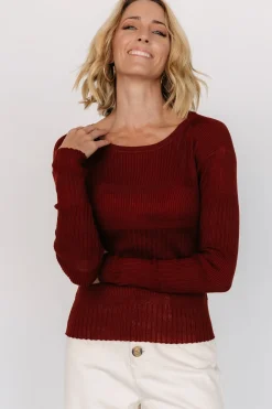 Bren Sweater Top | Brick