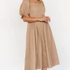 Britton Midi Dress | Tan