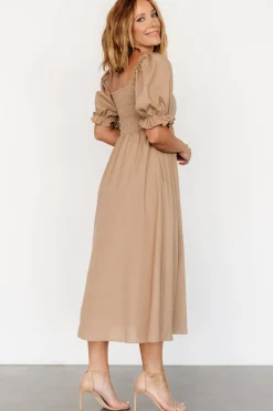 Britton Midi Dress | Tan