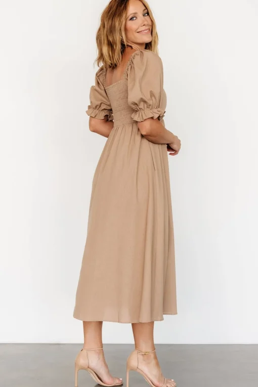 Britton Midi Dress | Tan
