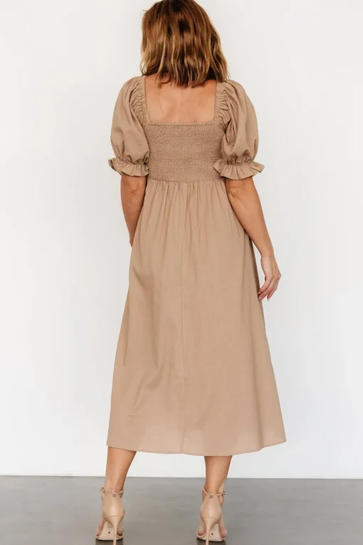 Britton Midi Dress | Tan