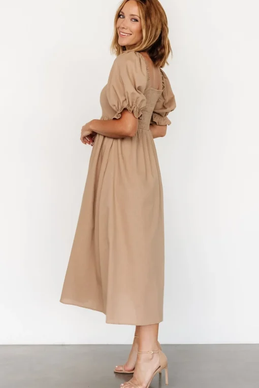 Britton Midi Dress | Tan