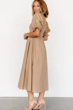 Britton Midi Dress | Tan