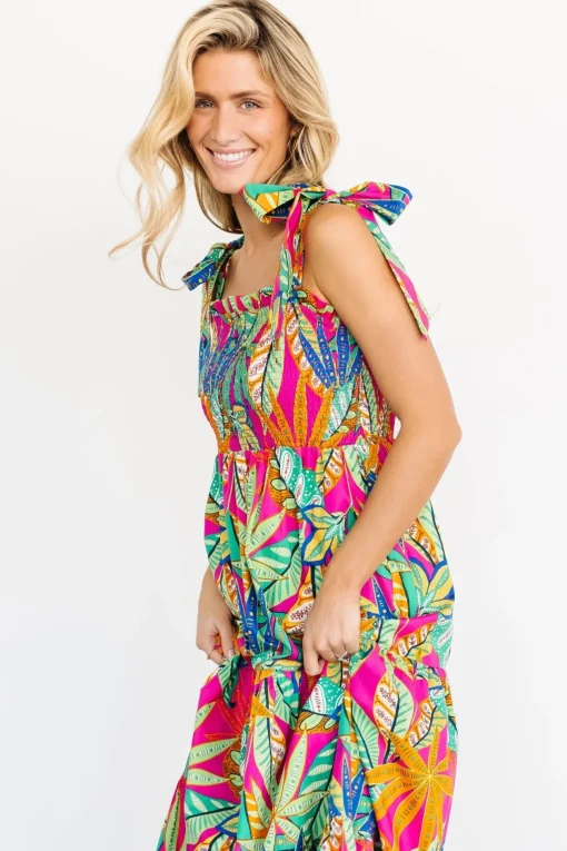 Cabana Maxi Dress | Green + Fuchsia Multi