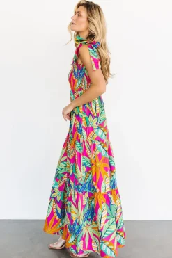 Cabana Maxi Dress | Green + Fuchsia Multi