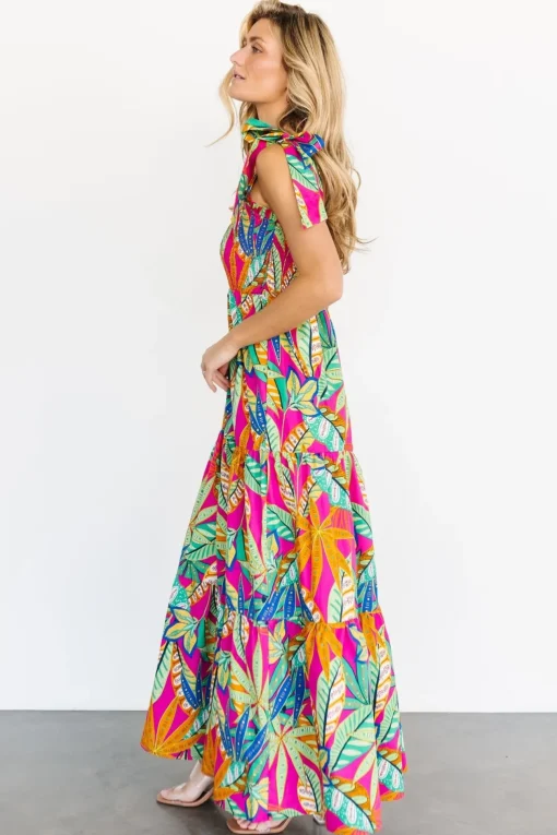 Cabana Maxi Dress | Green + Fuchsia Multi