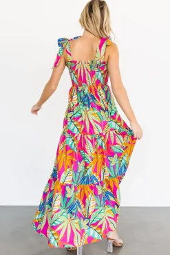 Cabana Maxi Dress | Green + Fuchsia Multi