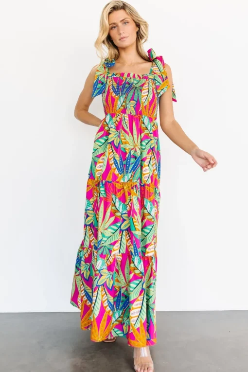 Cabana Maxi Dress | Green + Fuchsia Multi
