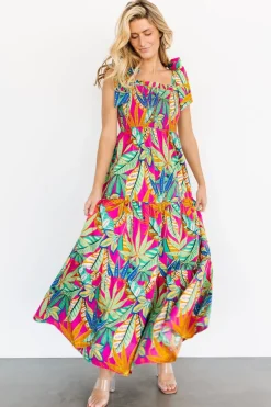 Cabana Maxi Dress | Green + Fuchsia Multi