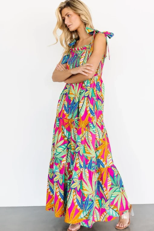 Cabana Maxi Dress | Green + Fuchsia Multi