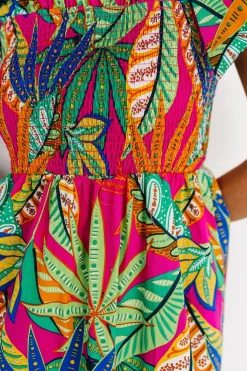 Cabana Maxi Dress | Green + Fuchsia Multi