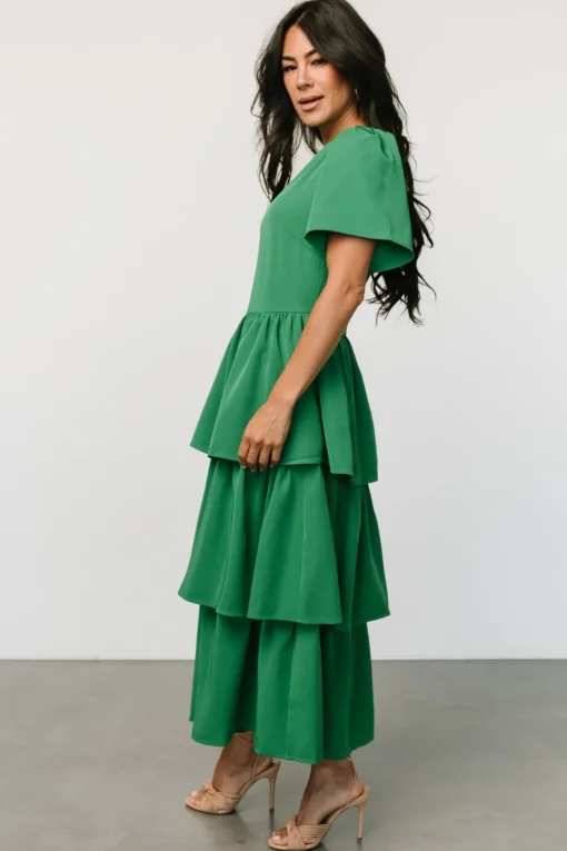 Cadenza Tiered Maxi Dress | Green