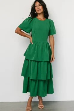 Cadenza Tiered Maxi Dress | Green