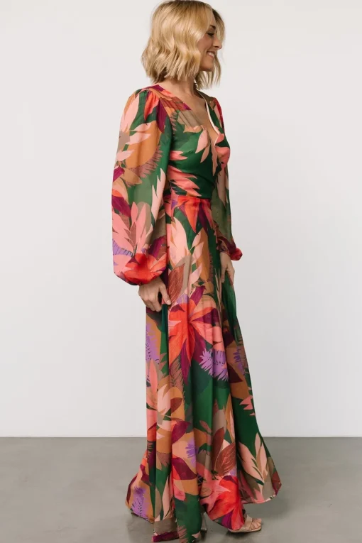 Camilla Wrap Maxi Dress | Green Multi