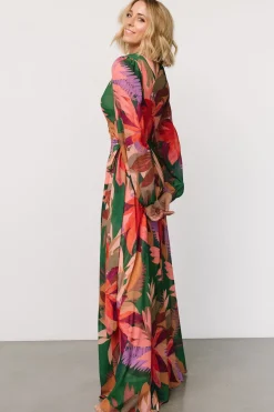 Camilla Wrap Maxi Dress | Green Multi