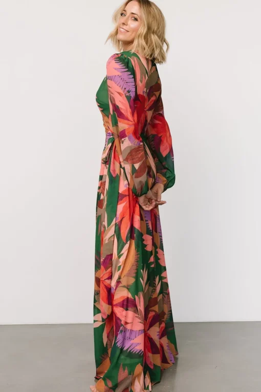 Camilla Wrap Maxi Dress | Green Multi