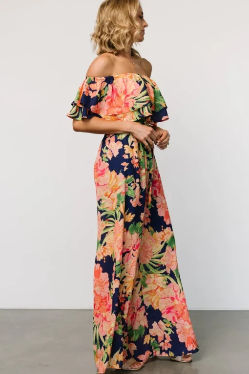 Capistrano Ruffle Jumpsuit | Navy Floral