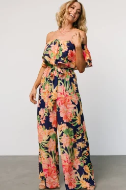 Capistrano Ruffle Jumpsuit | Navy Floral