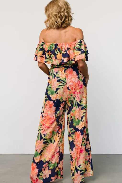 Capistrano Ruffle Jumpsuit | Navy Floral