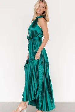 Capulet Pleated Maxi Dress | Emerald