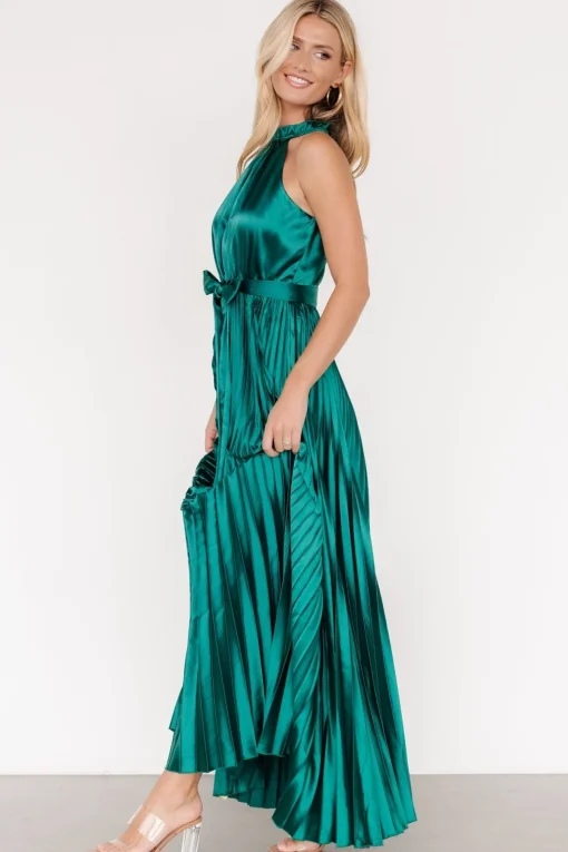 Capulet Pleated Maxi Dress | Emerald
