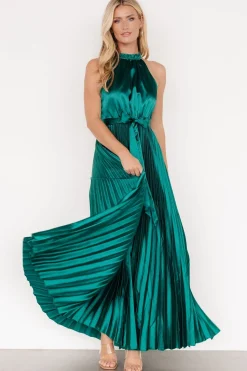 Capulet Pleated Maxi Dress | Emerald