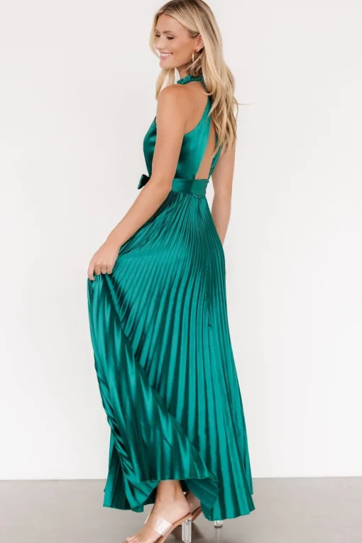 Capulet Pleated Maxi Dress | Emerald