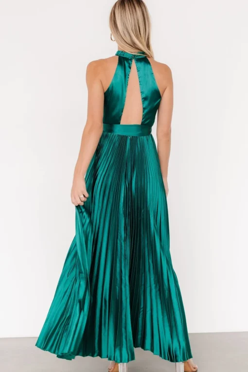 Capulet Pleated Maxi Dress | Emerald