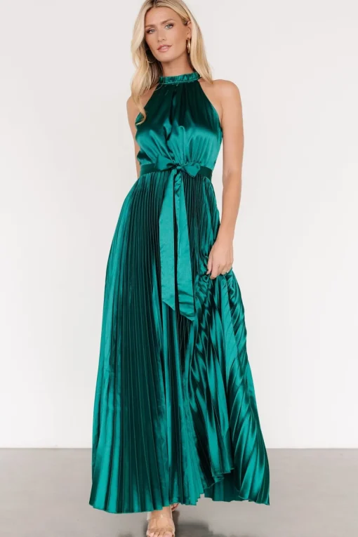 Capulet Pleated Maxi Dress | Emerald