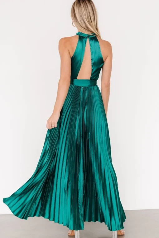 Capulet Pleated Maxi Dress | Emerald