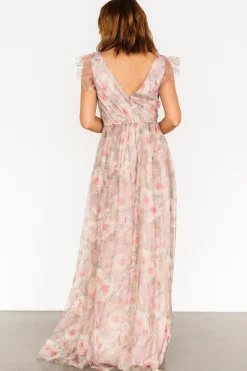 Carmine Maxi Dress | Mauve Floral