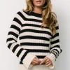 Carrie Striped Sweater | Navy + Ivory