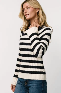 Carrie Striped Sweater | Navy + Ivory