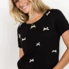 Chloe Bow Sweater | Black
