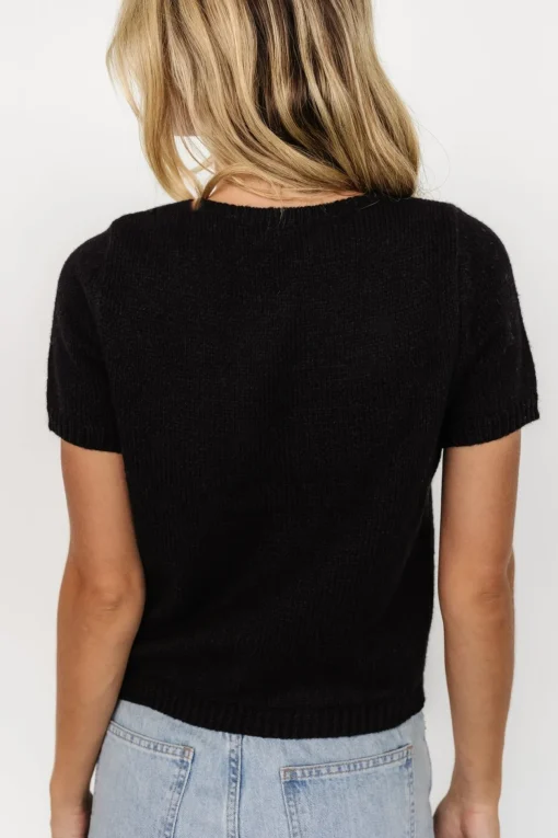 Chloe Bow Sweater | Black