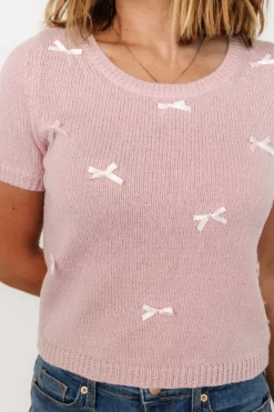 Chloe Bow Sweater | Blush