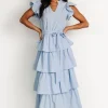 Chrysanthi Tiered Dress | Light Blue