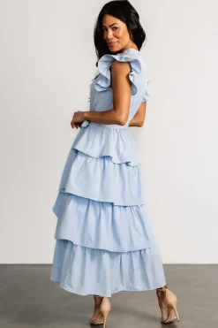 Chrysanthi Tiered Dress | Light Blue