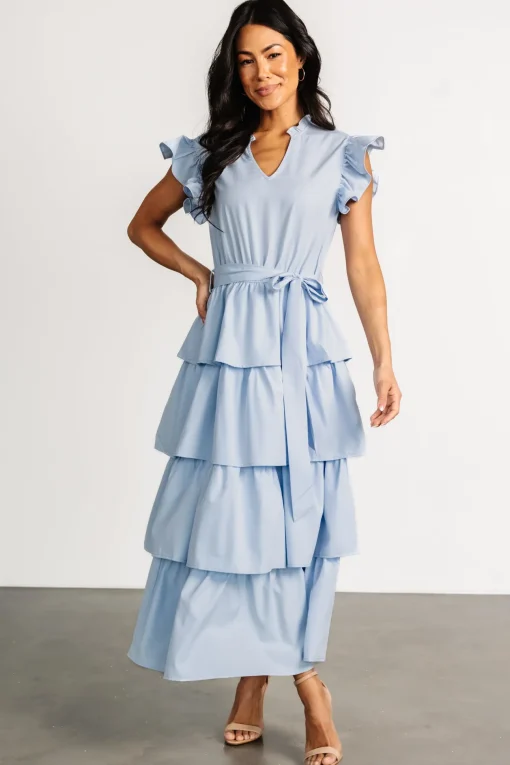 Chrysanthi Tiered Dress | Light Blue