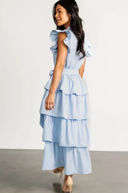 Chrysanthi Tiered Dress | Light Blue
