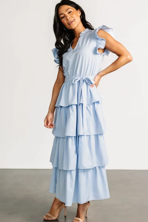 Chrysanthi Tiered Dress | Light Blue