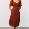Colette Sweetheart Midi Dress | Cinnamon
