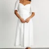 Colette Sweetheart Midi Dress | White