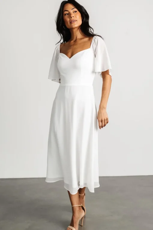 Colette Sweetheart Midi Dress | White