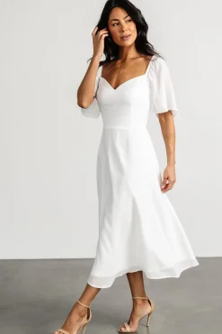 Colette Sweetheart Midi Dress | White