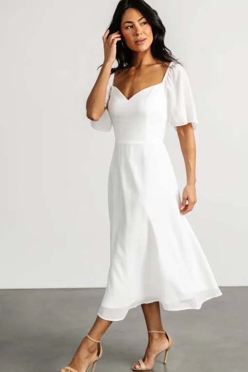 Colette Sweetheart Midi Dress | White