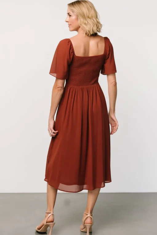 Colette Sweetheart Midi Dress | Cinnamon