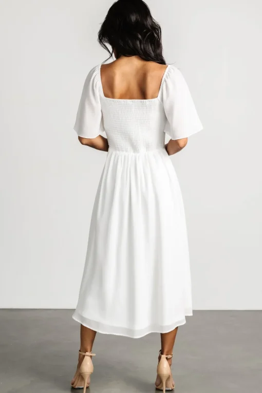 Colette Sweetheart Midi Dress | White